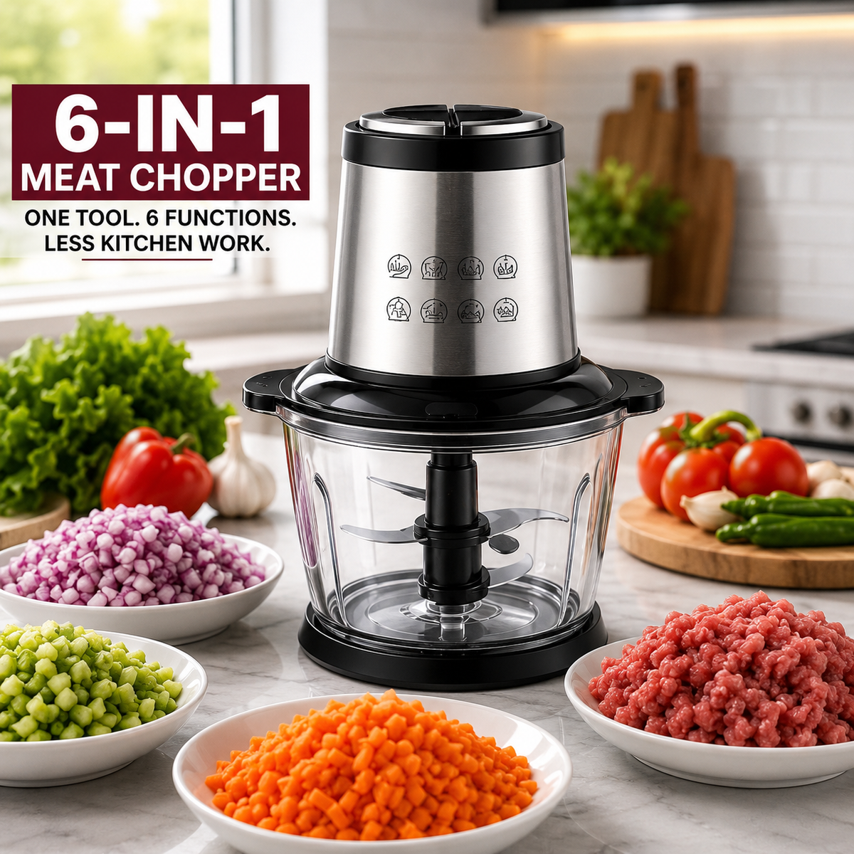 Food Processor Multifunction Food Chopper