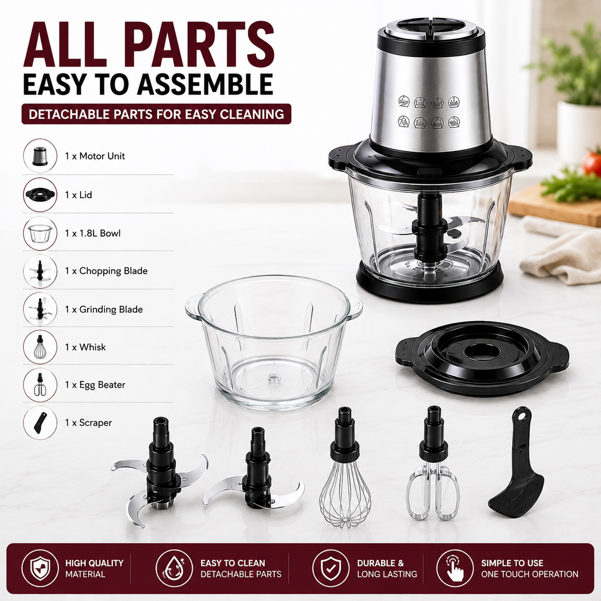 Food Processor Multifunction Food Chopper